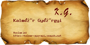 Kalmár Györgyi névjegykártya