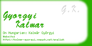 gyorgyi kalmar business card