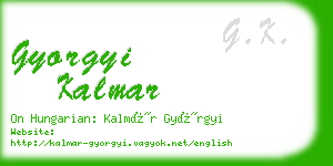 gyorgyi kalmar business card